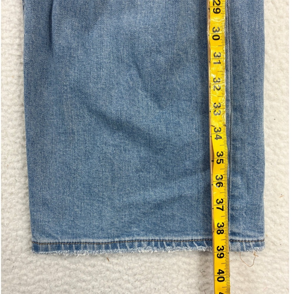 Ceros Wide Leg Ripped Distressed Jeans Women's 29 Blue High Rise Denim Pants - Picture 9 of 14